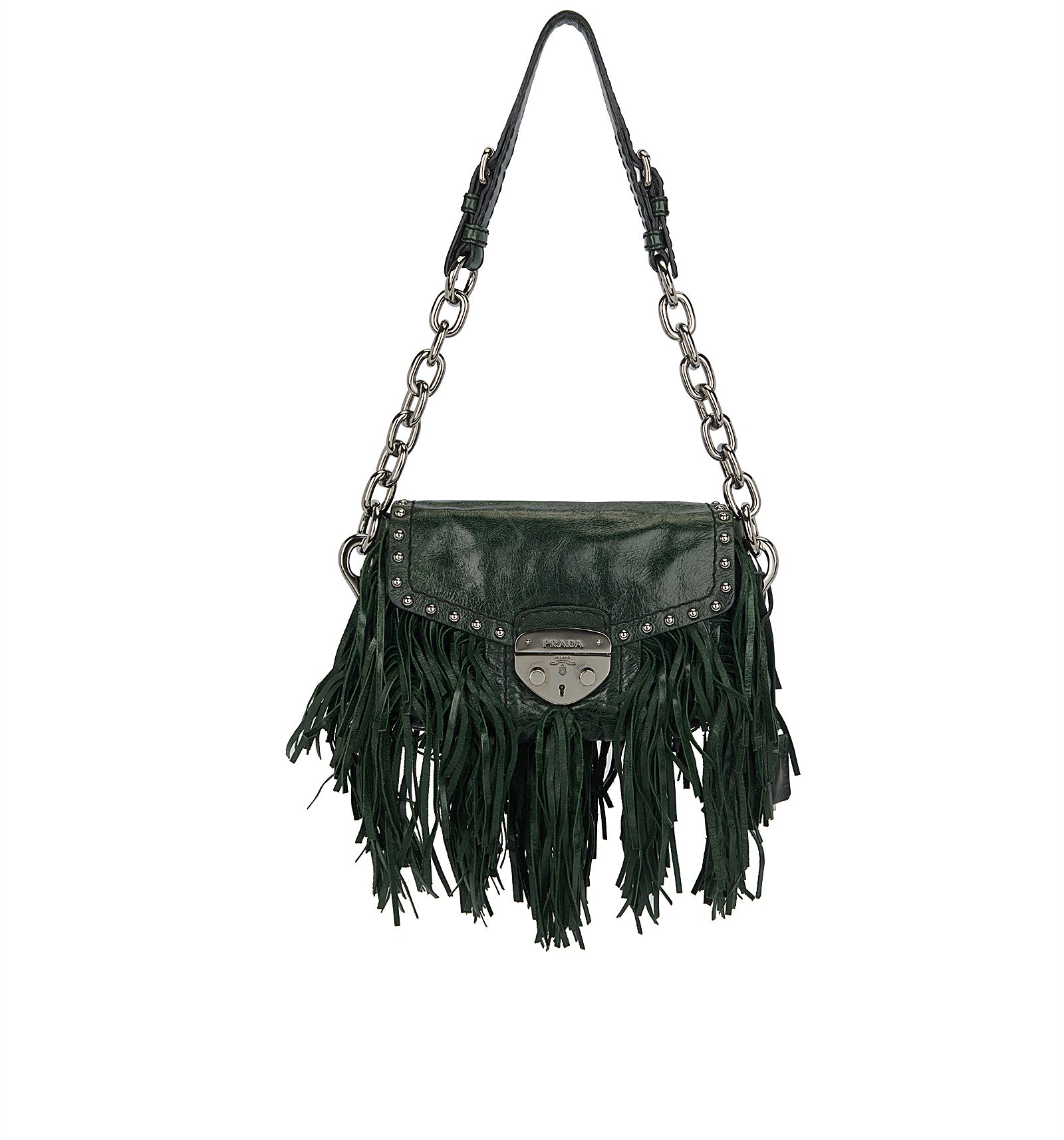 Fringed Shoulder Bag Prada Designer Exchange Buy Sell Exchange